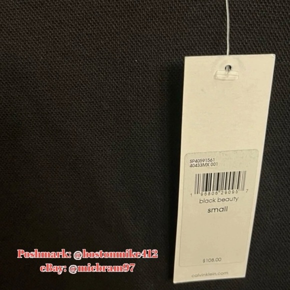 Calvin Klein Zip Up Jacket SM Calvin Klein ZipUp Jacket w/ Front Pockets BLACK - Picture 9 of 13